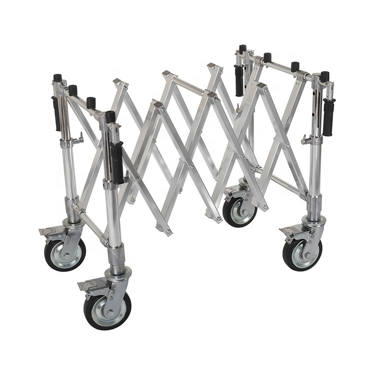 Professional Manufacturer Funeral Equipment  Supply Stainless Steel Coffin Casket Trolley With Cheap Price