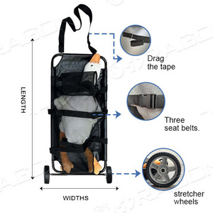 Medical Pet Stretcher Small Animal First Aid Trolley Carbon Steel Folding Stretcher Anti-bite Animal Rescue Stretcher For Dog