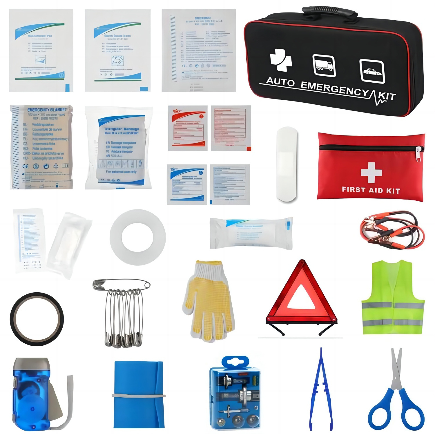 Car Emergency Repair Kit Emergency Auto Tools Universal Car First Aid Bag Emergency Tool Kit