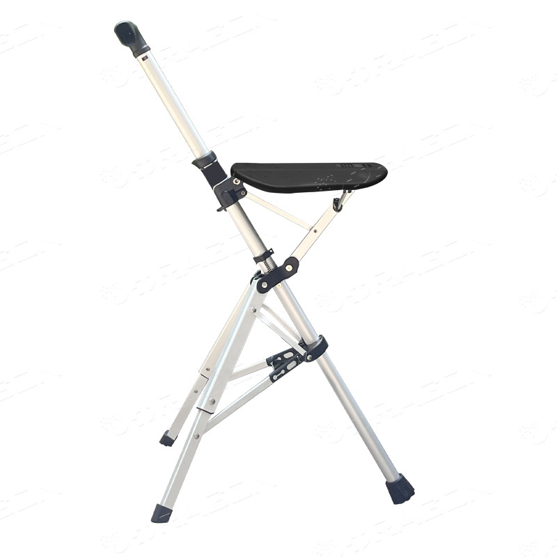 Factory Manufacturer Walking Stick Anti Slip Lightweight Three Legged Cane Stool Crutch Chair