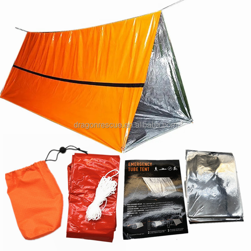 Wholesale Survival 2 People Emergency Tent Life Saving Waterproof Camping Emergency Tube Tent