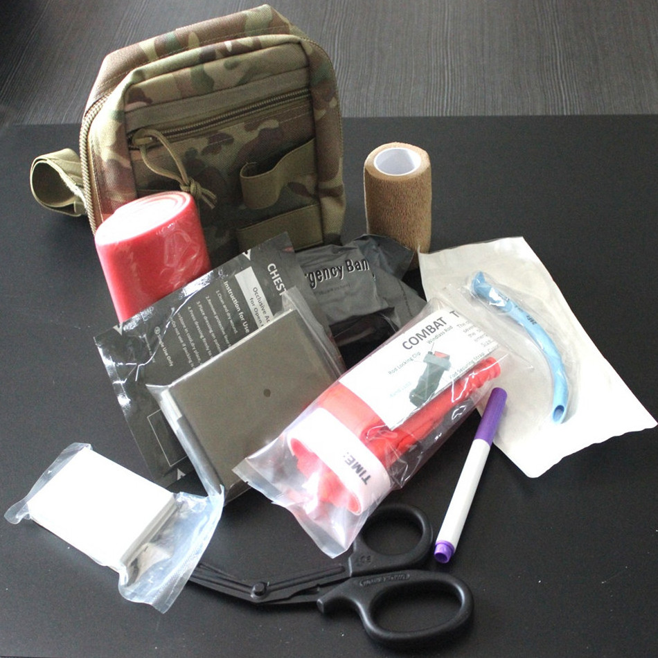 Tactical Individual First Aid Kit IFAK Survival Trauma Kit for Outdoor Tactical Bag