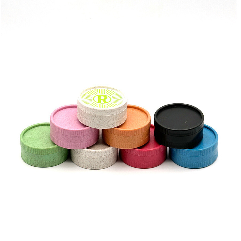 Custom Logo High Quality Biodegradable Tobacco Grinder 55mm 2 Layer Plant Fiber Eco Friendly Grinder