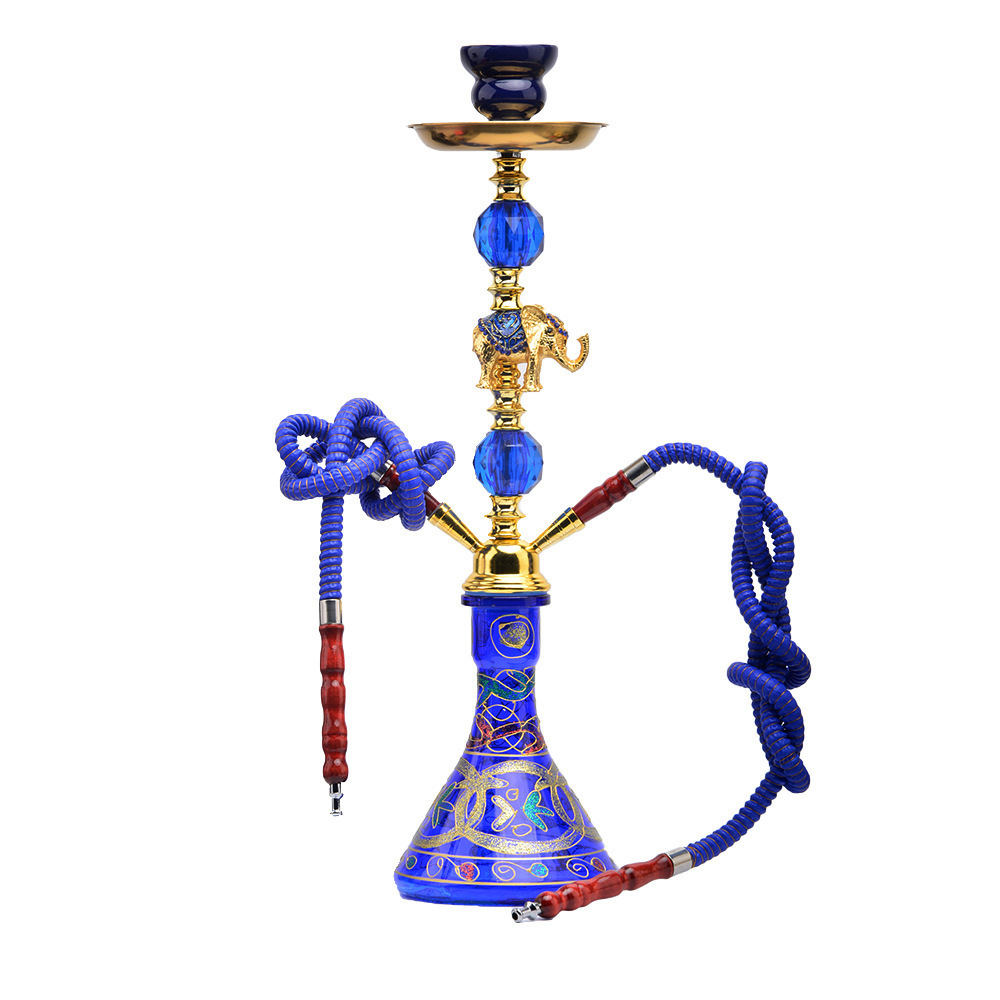 Hot Selling Arabic Glass Hookah Complete Accessories Set Medium Size Animal Elephant Shisha