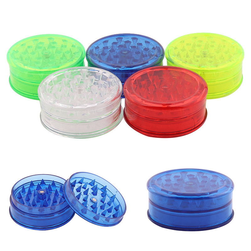 60mm With 3 Parts Plastic Hemp Grinder Convenient Wholesale Hemp Grinder Cheaper Price Plastic Tobacco Grinder