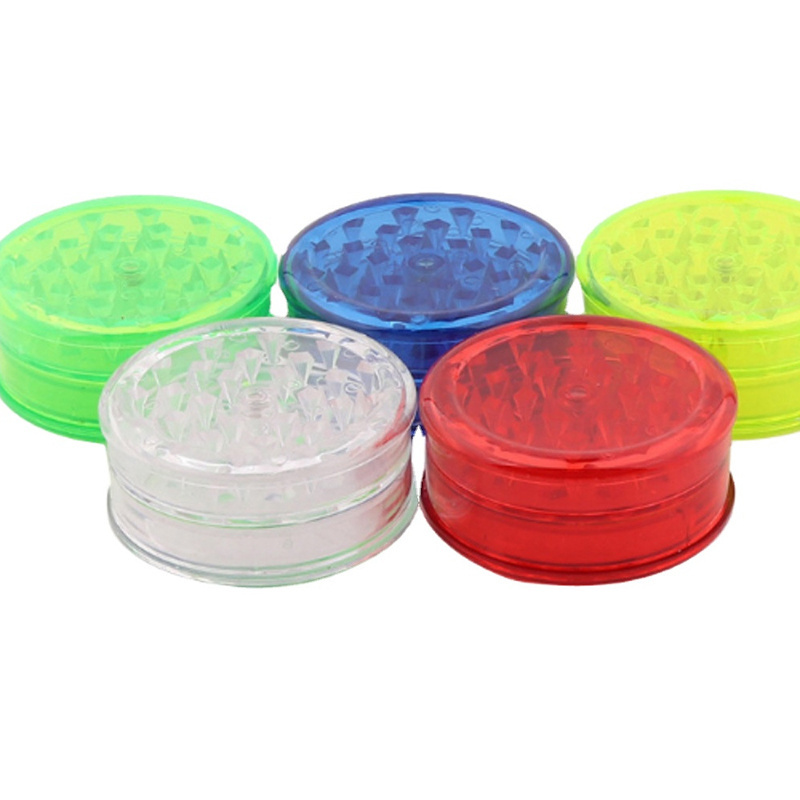 60mm With 3 Parts Plastic Hemp Grinder Convenient Wholesale Hemp Grinder Cheaper Price Plastic Tobacco Grinder