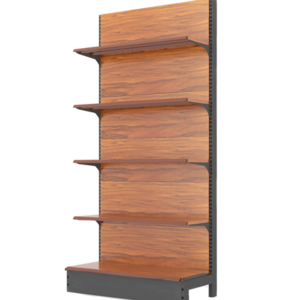 Dragonshelf Deep Double-side Wood Grain Supermarket Gondola Shelving used to Retail Shop