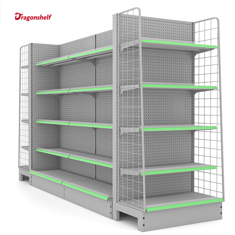 Customized tall gondola shelving store shelf display super market shelves for convenience store