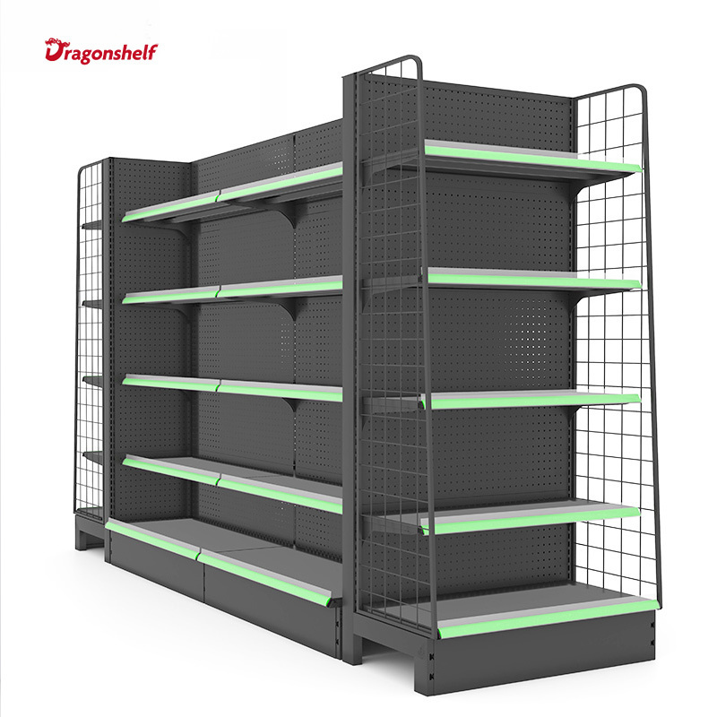 Customized tall gondola shelving store shelf display super market shelves for convenience store