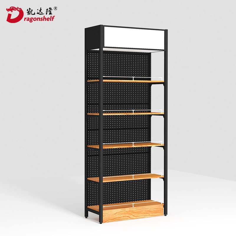 Dragonshelf Shop display racks metal supermarket shelves pharmacy snack wooden gondola shelving display shelves