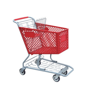 American style durable plastic shopping cart trolley