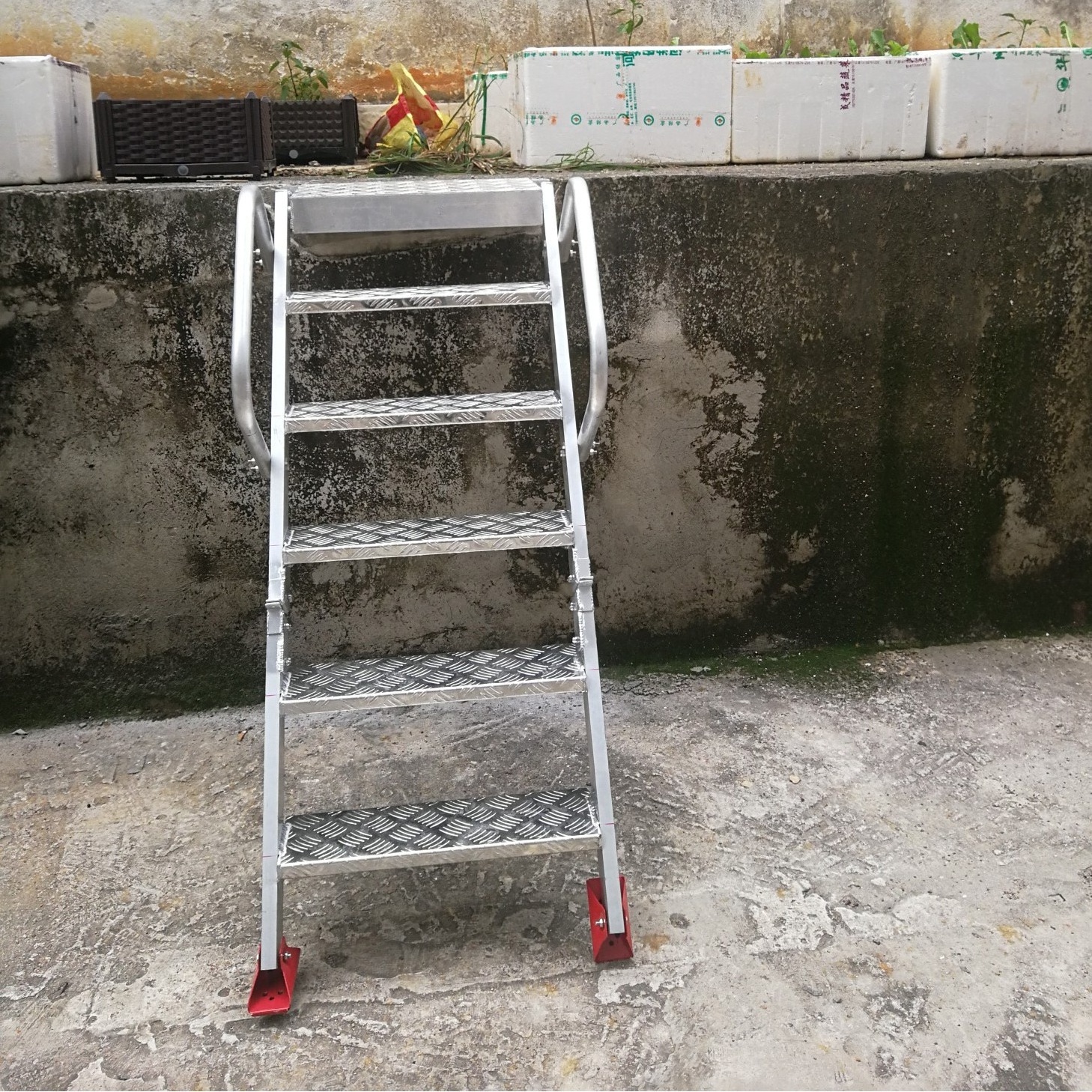 Dragonstage Loft Folding Ladder Retractable Aluminum Stairs