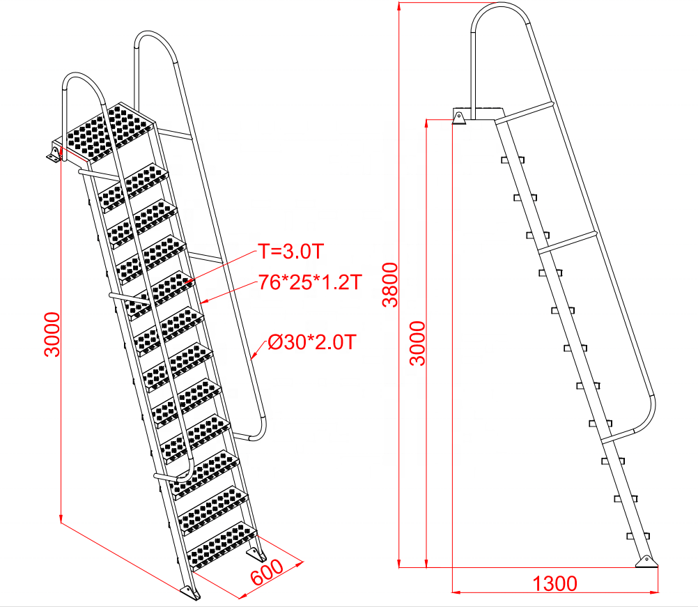 Dragonstage Loft Folding Ladder Retractable Aluminum Stairs