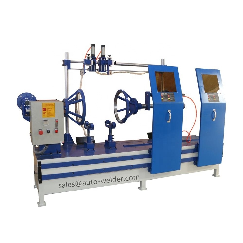 Automatic Double Torches Solar Water Tank Circular Seam Welding Machine With CO2 Welding Power Supply