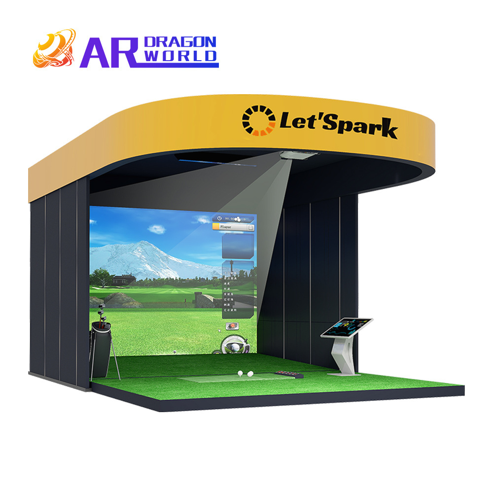 Indoor Golf Simulator Football Simulator Ar Interactive Projection Game Machine Home Golf Simulator Launch Monitor System