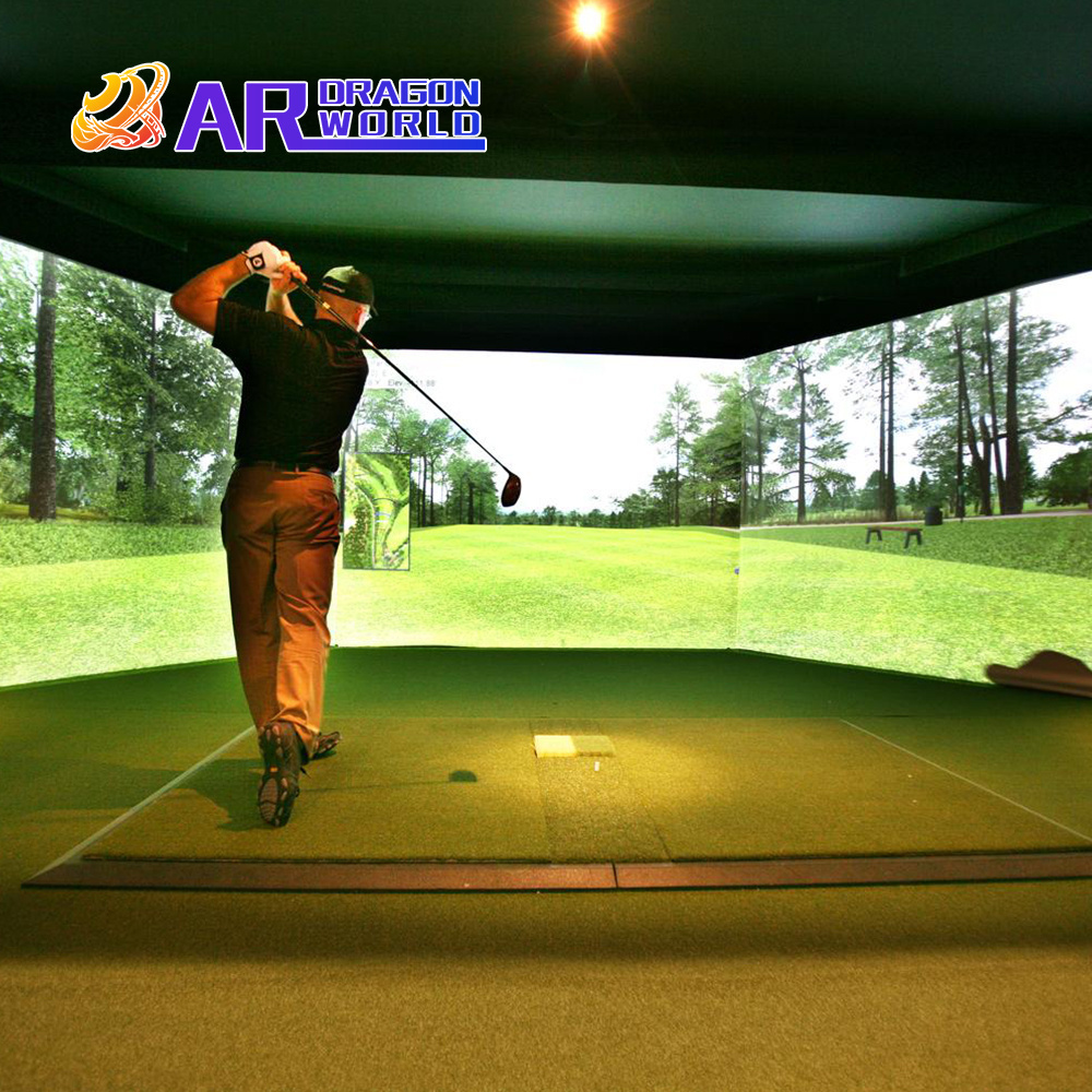 Indoor Golf Simulator Football Simulator Ar Interactive Projection Game Machine Home Golf Simulator Launch Monitor System