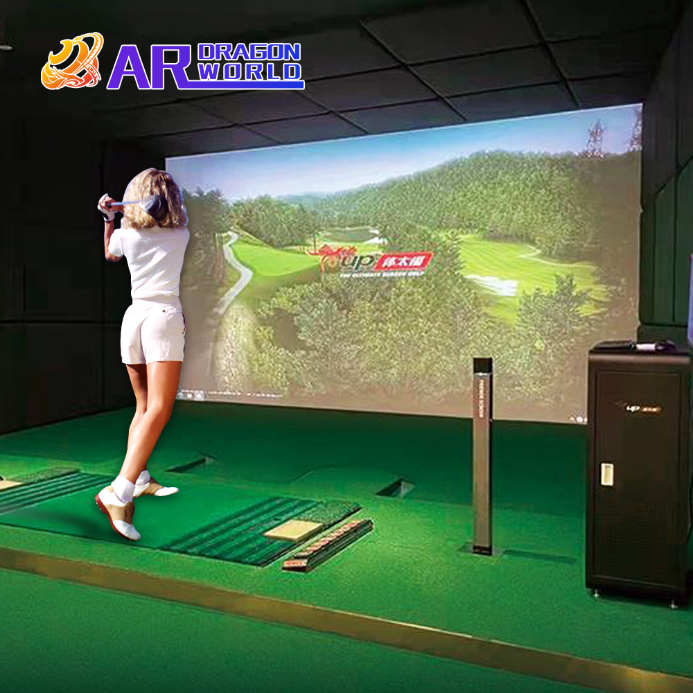 Infrared Golf Simulator Smart Hitting Golf Training Aid Indoor Range Ar Golf Game