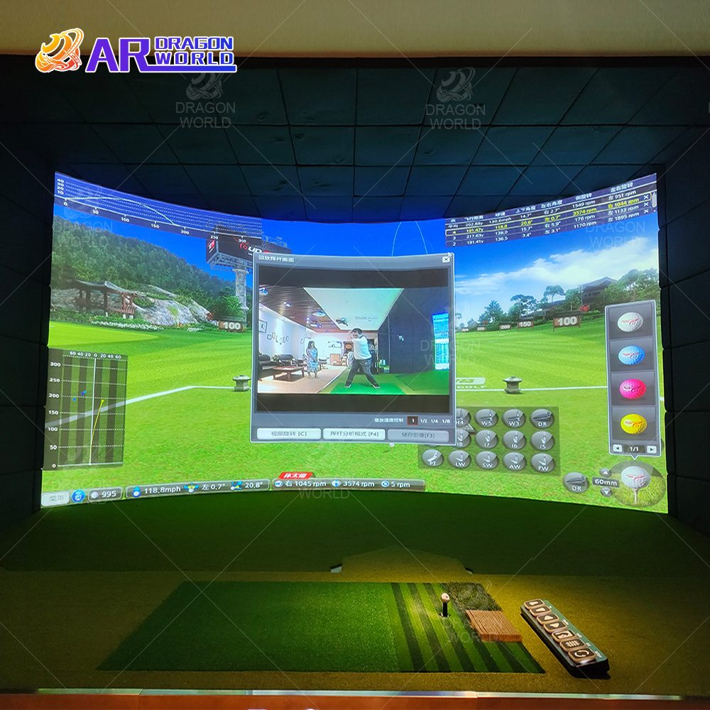 Infrared Golf Simulator Smart Hitting Golf Training Aid Indoor Range Ar Golf Game