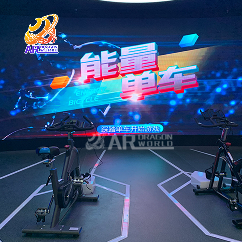 Intelligent Interactive Exercise Bike Ar Dynamic Bicycle Racing Games With Video Game Interactive Projection