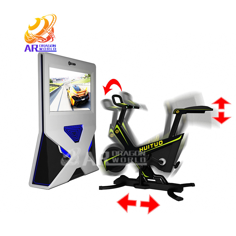 AR dynamic bicycle racing games interactive projection vr exercise bike with video game suitable for gym