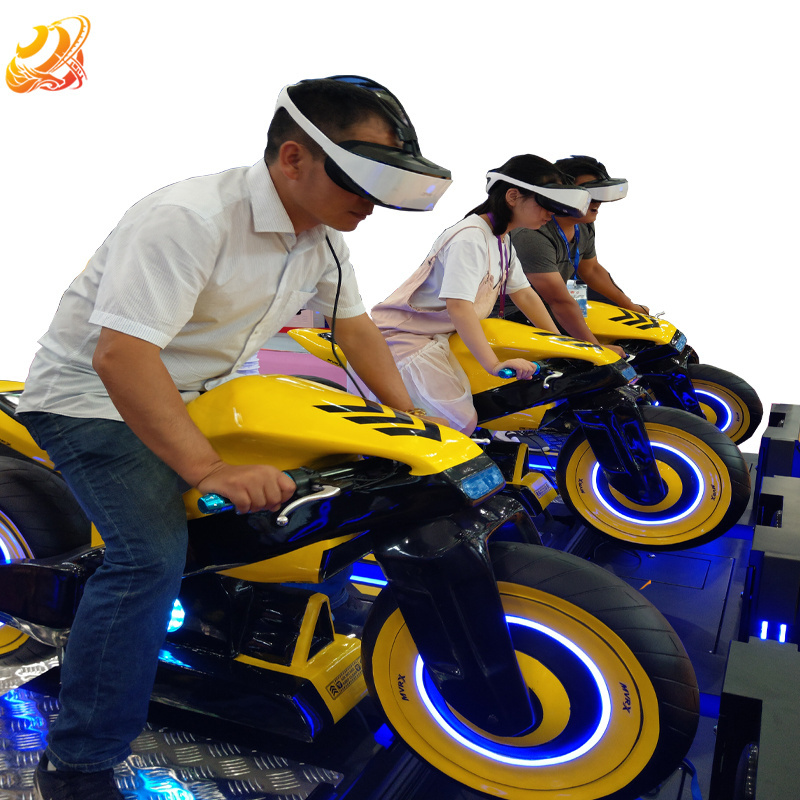 Real Experience VR Moto Game Virtual Reality Motorbike Simulator With High Resolution