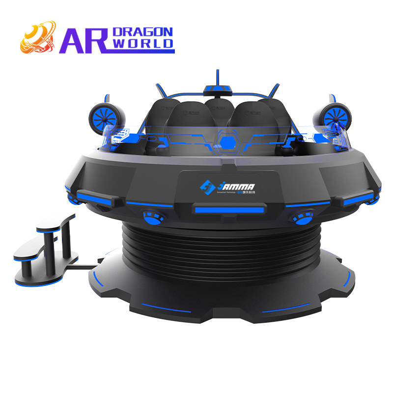 Vr 360 Degree Rotating Chair 9d Virtual Reality Simulator 5 Seats Magic Flying Ufo Vr Cinema Multiplayer Gaming Machine