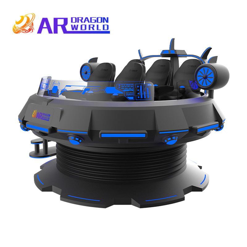 Vr 360 Degree Rotating Chair 9d Virtual Reality Simulator 5 Seats Magic Flying Ufo Vr Cinema Multiplayer Gaming Machine