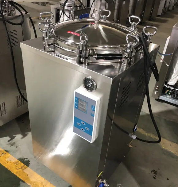 Drawell Food Sterilizers Vertical Counter Pressure Autoclave For Glass Bottle Sterilization