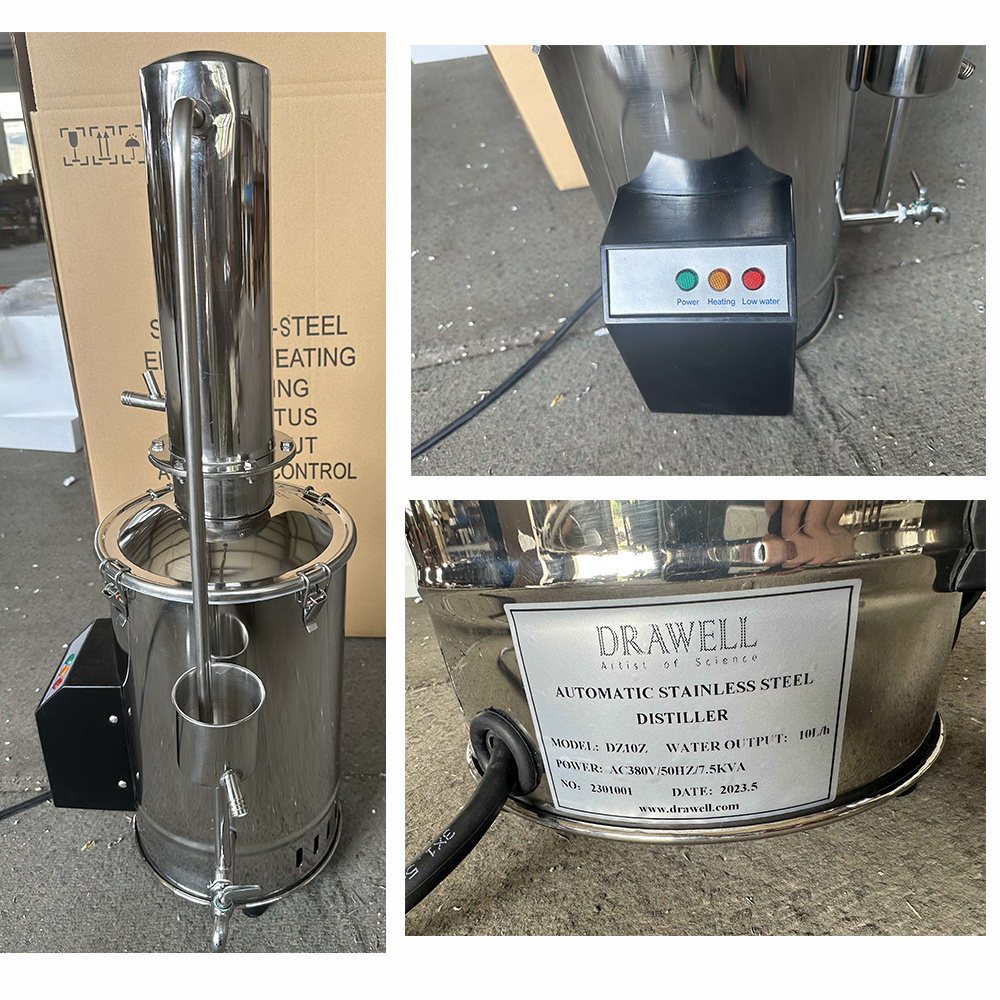 Drawell Laboratory Water Distiller 5/10/20L Stainless Steel Automatic Water Distiller With Price