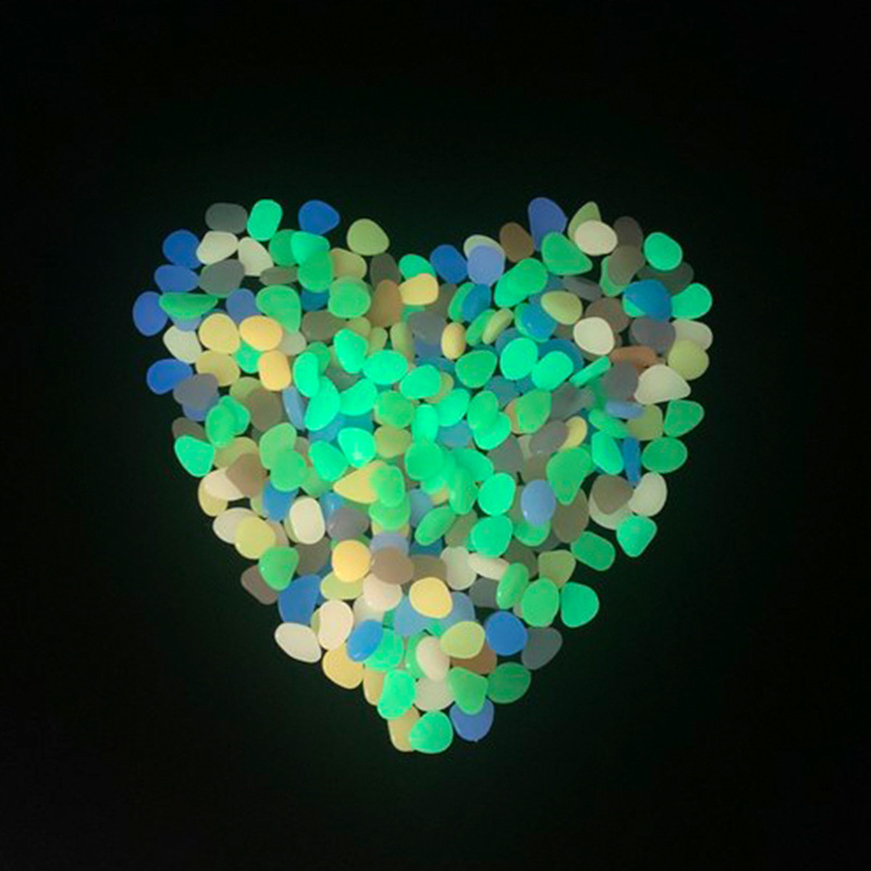 High Quality Multi Color Luminous Stone Fluorescent Pebbles Glowing Stone