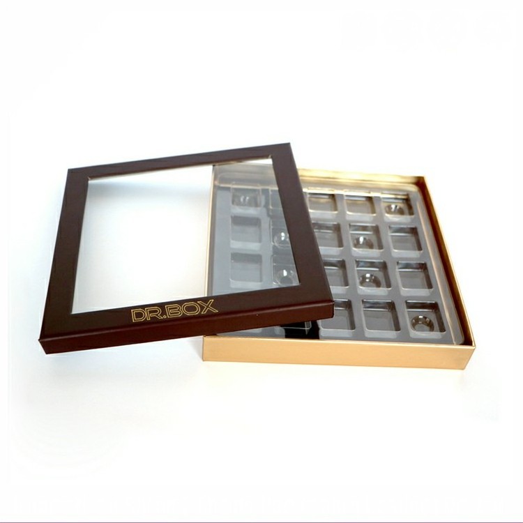 biodegradeable nama paper empty luxury chocolate bar gift box packaging with dividers