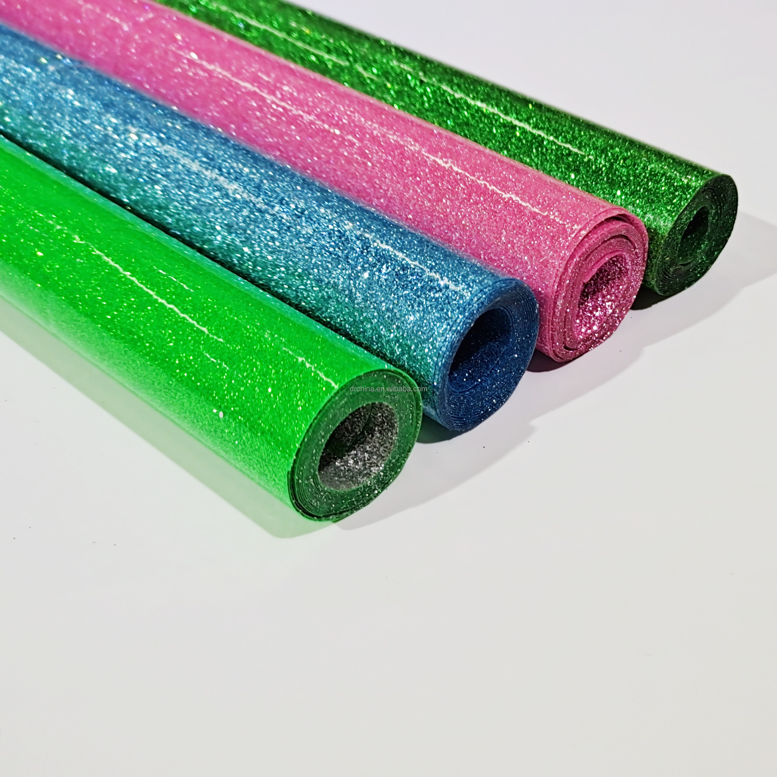 Smooth Surface Shiny Glitter PVC Rolls Faux Leather Film glitter Smooth surface For Shoe Bag Craft