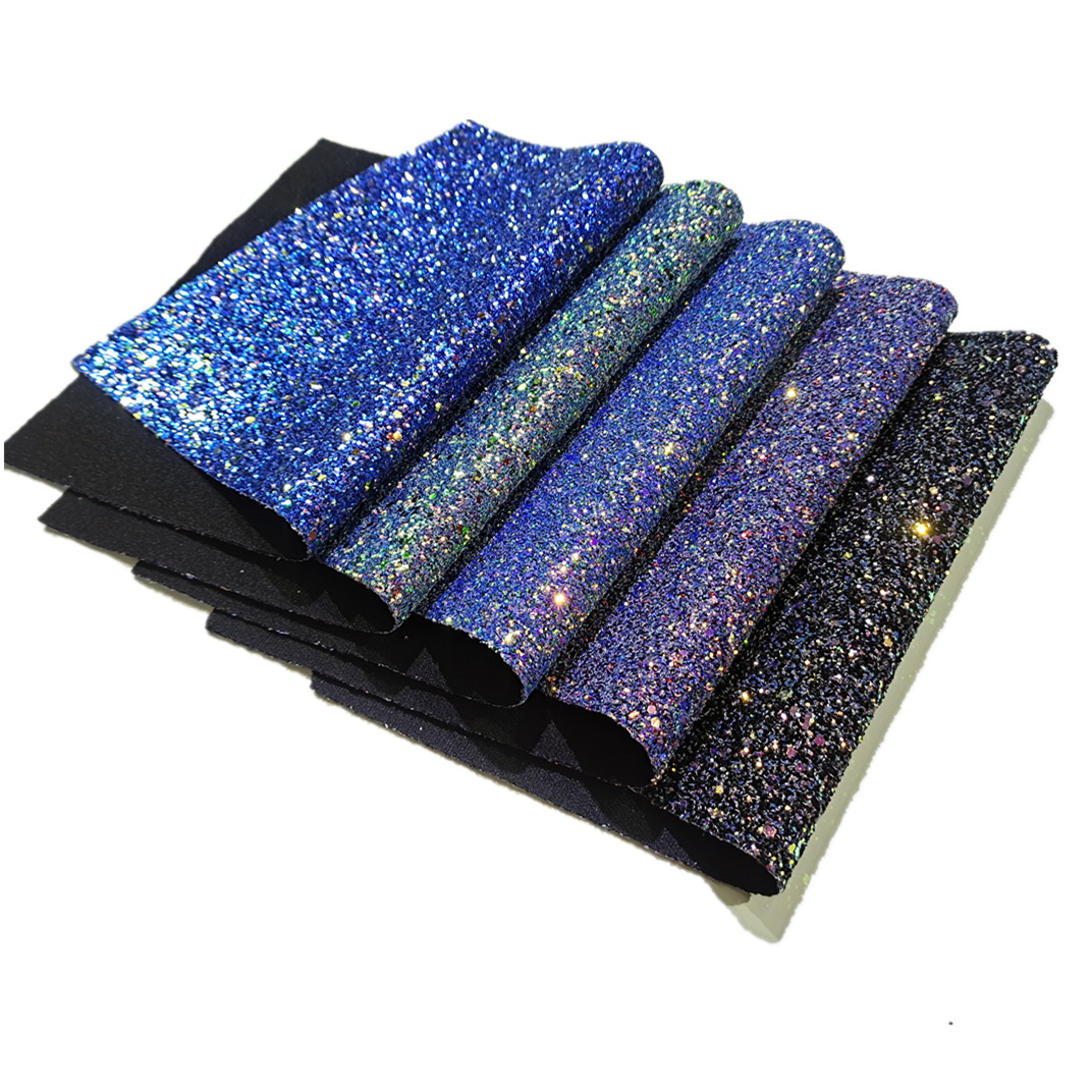 Grade 3 Chunky Glitter Faux Leather HJHA Glitter Pu Fabric