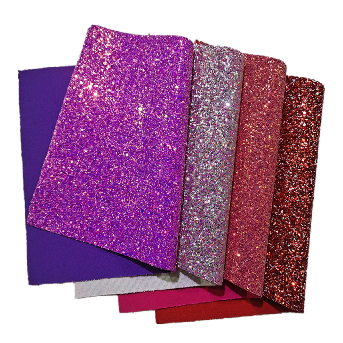 Grade 3 Chunky Glitter Faux Leather HJHA Glitter Pu Fabric