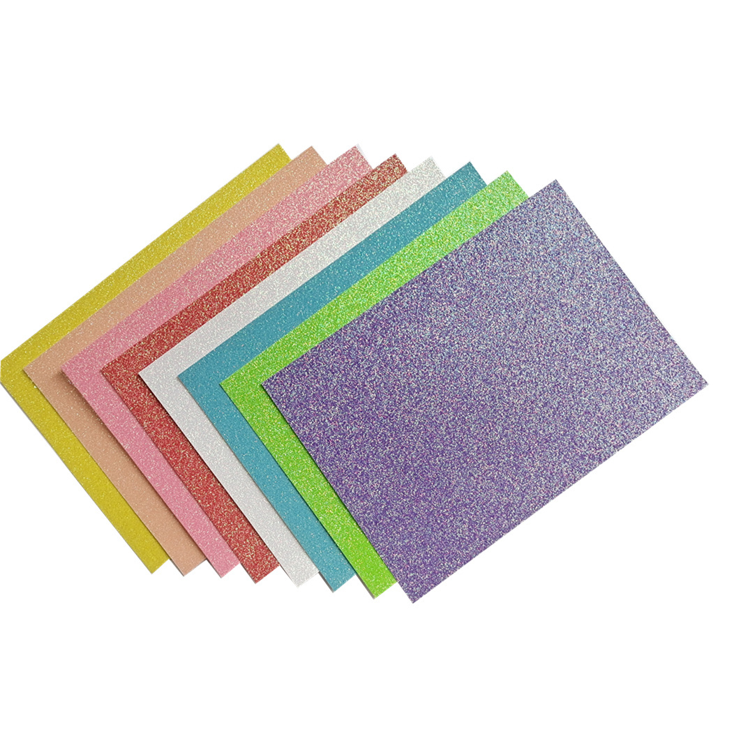 A4 Size Candy Color Glitter Craft Paper 250G Glitter Cardboard Glitter Cardstock Paper