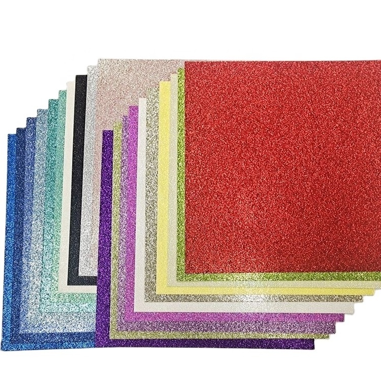 Heavyweight Colored Glitter Cardstock Paper 110lb 300GSM Craft Card Stock for Craft Project DIY Gift Wrapping Scrapbooking