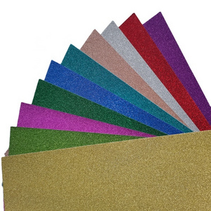 New 8.5*11" 250gsm Colored Glitter Card stock Paper No-Shed Glitter Paper