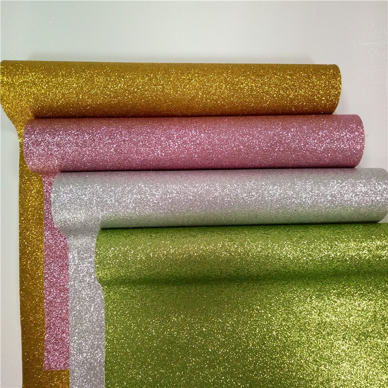 Fine Glitter Fabric Wallpaper for Wall Decorative Shoes Bag Photo Frame Glitter Leather