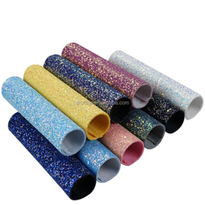 Wholesale bulk PU synthetic leather glitter fabric for shoes bags