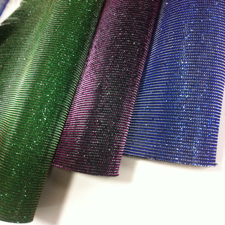 Customized Glitter Mesh Faux Leather Available Shinning Design PU Fabric For Shoes Bags Decoration