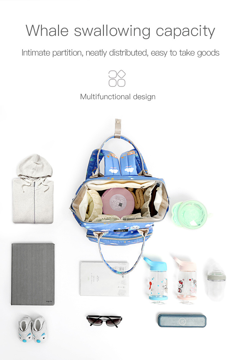 USB Interface diaper bag backpack large capacity baby nappy changing baby care Mummy bag