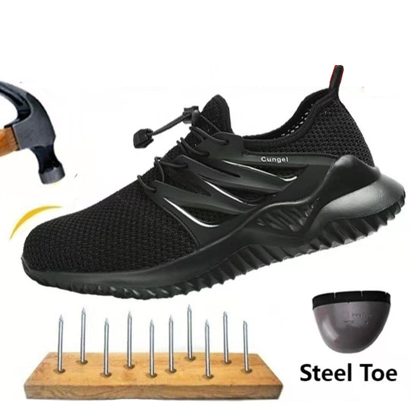 High Quality steel toe Safety Shoes Mens Breathable Air Mesh industrial Work Special Purpose sport Safety Shoes