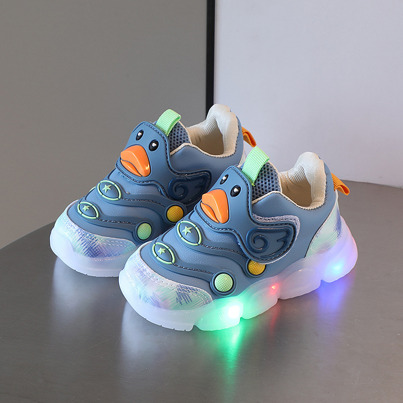 LED Kids Sneakers Children Baby Girls Boys Letter Mesh Led Socks Sport Run Sneakers Shoes Light Up Shoes Chaussures pour enfants