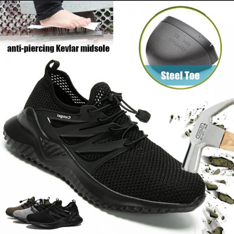 High Quality steel toe Safety Shoes Mens Breathable Air Mesh industrial Work Special Purpose sport Safety Shoes