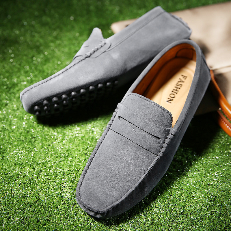 Fashion Men Casual Shoes Genuine Leather Men Loafers Slip On Men's Flats shoes Comfortable Male Driving Shoes