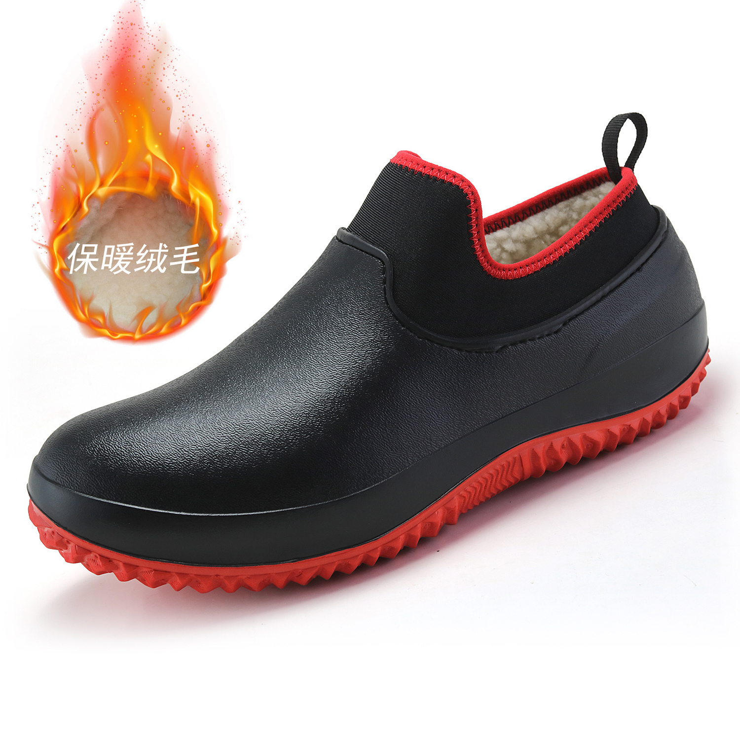 Men Shoes Kitchen Working boots Add Cotton Non-slip Waterproof Chef Shoes Casual Unisex Work Shoes Water Rain Cotton Boots