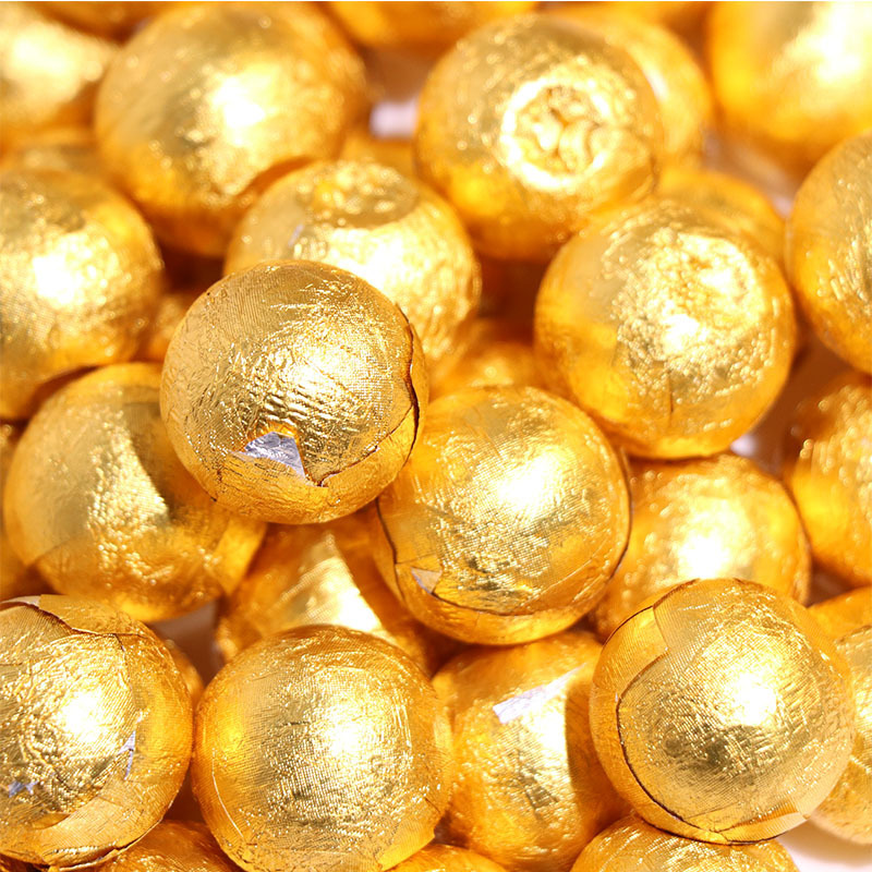 Factory supply bulk premium candy sweet golden chocolate balls