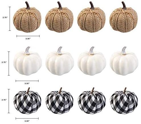 Wholesale 12pcs/set Mixed Artificial Pumpkins Fake Harvest Pumpkins for Fall Wedding Thanksgiving Halloween Fireplace Decoration