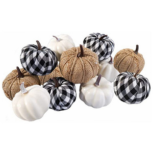 Wholesale 12pcs/set Mixed Artificial Pumpkins Fake Harvest Pumpkins for Fall Wedding Thanksgiving Halloween Fireplace Decoration