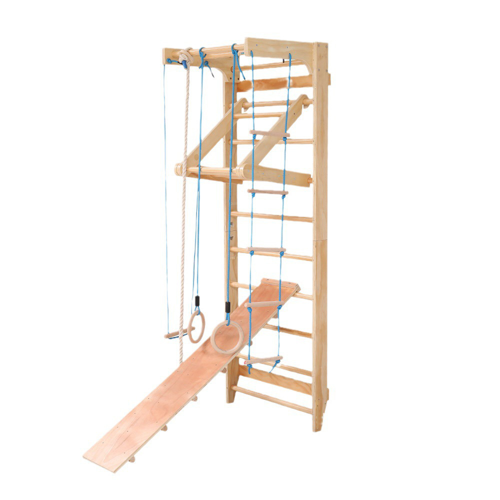 Swedish Ladder Wall Monkey Bar Gymnastics Children's Wooden Children's Sports Gymnasium Home Exercise Wall Mounted Monkey Bar